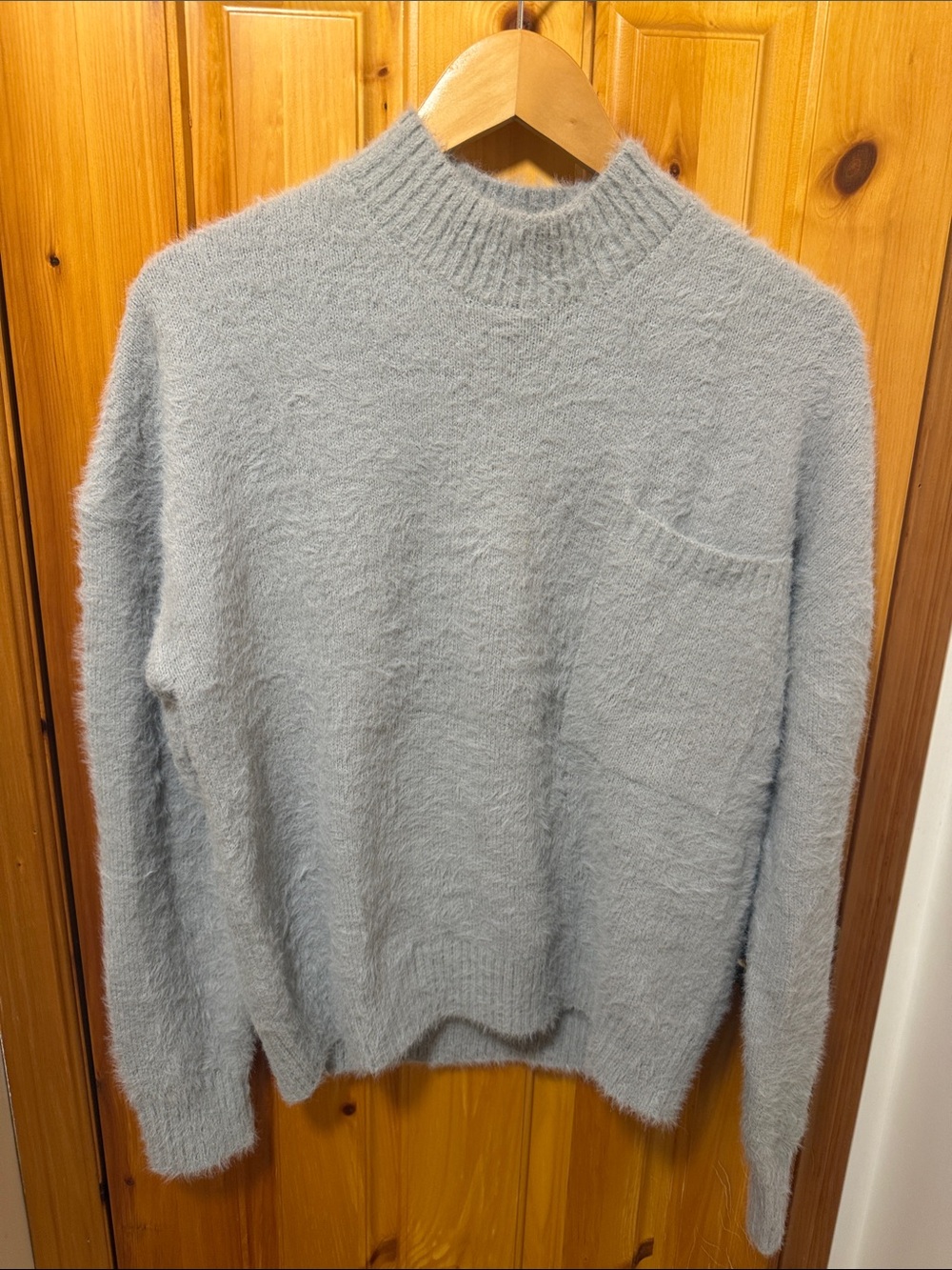 Amuse Society Light Gray Mock Neck Sweater BNWT